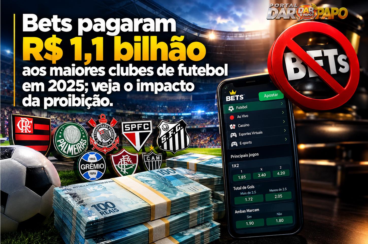 Bets Movimentaram R$ 1,1 Bilhão Em Patrocínios Aos Maiores Clubes do Brasil em 2025; Possível Proibição Ameaça Receitas do Futebol